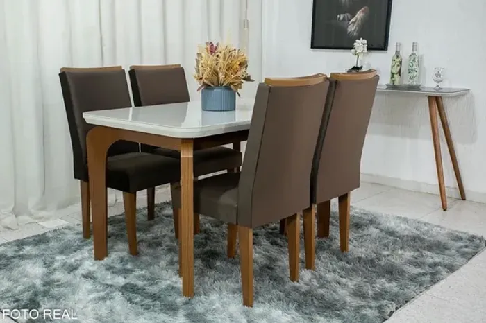 Mesa Jantar 4 Cadeiras Luna rf64