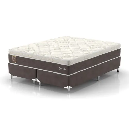 Cama Queen box e colchão molas ensacadas 