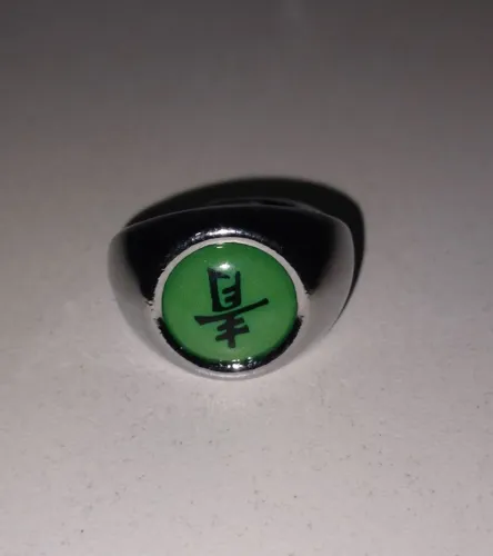 ANEL AKATSUKI NARUTO SHIPPUDEN DEIDARA VERDE AJUSTAVEL