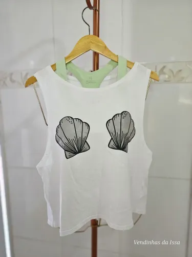 Camiseta Regata Feminina Blue Steel - Renner 