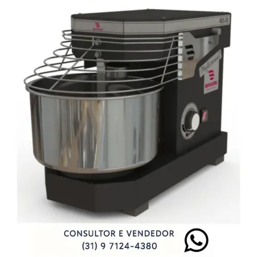 Amassadeira Espiral 5kg Braesi Preta - Bivolt