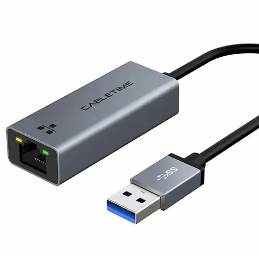 Adaptador RJ-45 1GB/S - USB 3.0 - Original Cabletime - Lacrados - R$: 85,00 Cada