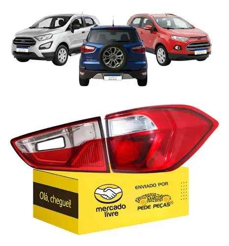 Par Lanterna Ecosport 2013 14 15 16 17 18 2019 2020 2021 L.d Vermelho
