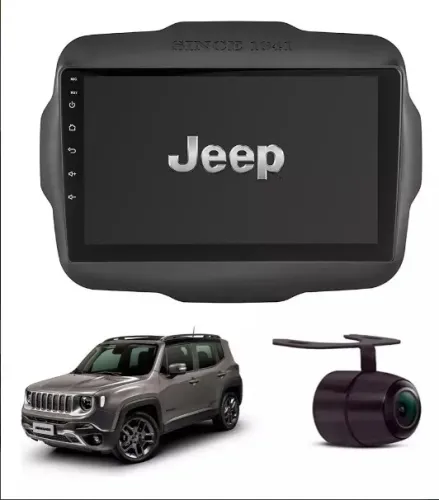 Central Multimídia Android 9pol. Carplay/a. Auto Renegade 2015 A 2021