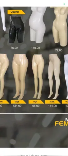 Pernas femininas de manequins