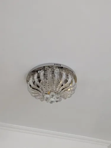 2 Lustres Plafon Sobrepor Cristal e Acrílico Greta