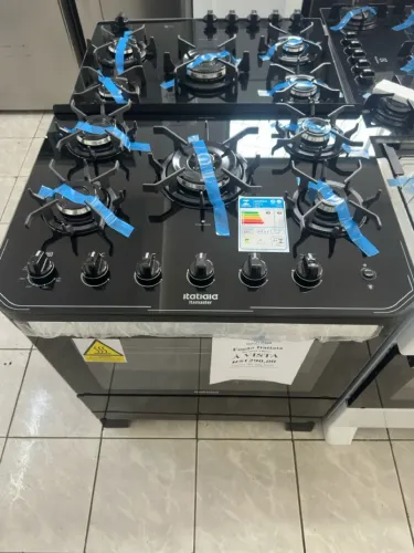 Fogão Itatiaia 5 bocas Itamaster mesa de vidro bivolt NOVO