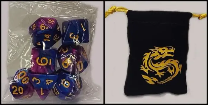 Conjunto de Dados RPG Bolsa Dragon