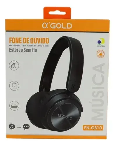 Fone De Ouvido Headphone Sem Fio Estéreo A'gold