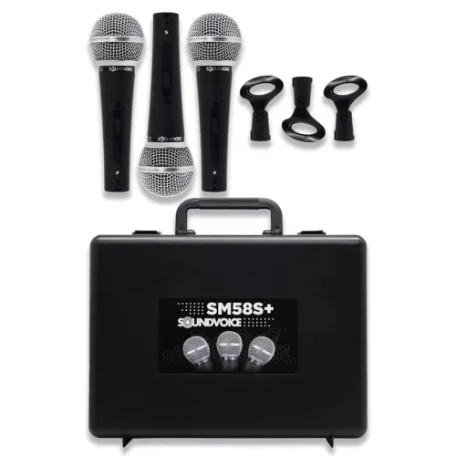 Kit 3 Microfones Soundvoice
