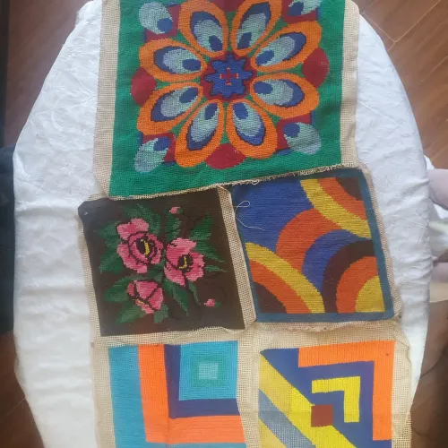5 Telas de Ponto Cruz Decorativos sem moldura
