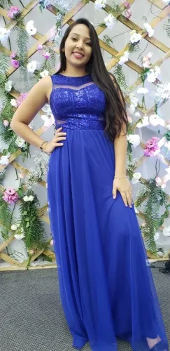 Vestido de madrinha ou formanda cor azul royal