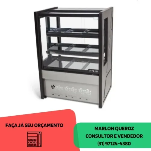 Balcão Estufa 80CM Preto Polar 127/220v Novo