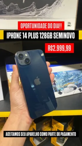 DIA DAS MAES IPhone 14 Plus 128GB Seminovo com 3 meses de garantia