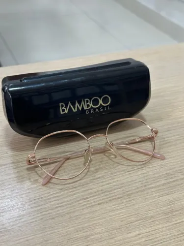 Armação Bamboo Brasil Rosé Feminina - Com Estojo
