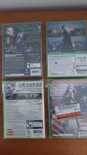 Lote com Jogos Xbox 360 - Batman Arkham Asylum, City e Metal Gear Solid
