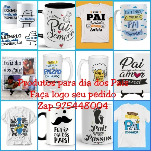 Presentes personalizados Dia dos Pais - Canecas, camisetas e mais!
