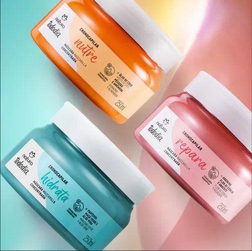 Kit Máscaras Natura Tododia - Reparação, Nutrição e Hidratação