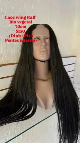 Peruca Lace Wig Ralph Bio Vegetal 70cm