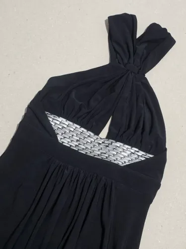 Vestido longo preto - malha Liganete