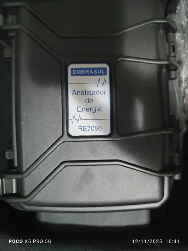 "Analisador de Energia EMBRASUL RE7080 com Acessórios - Novo Pronto para Uso"