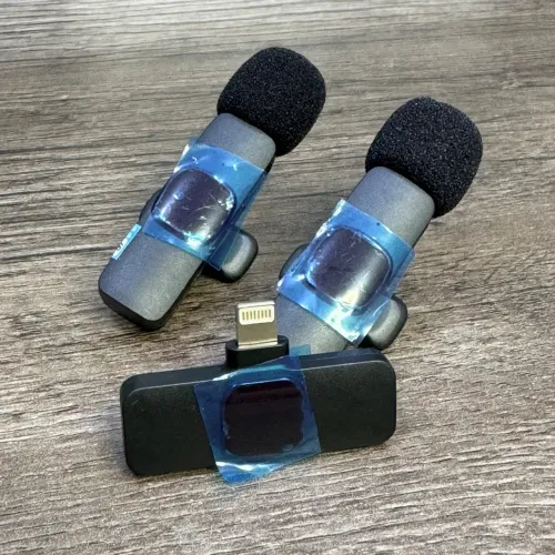 Microfone Lapela duplo para iPhone Lightning - Novo 