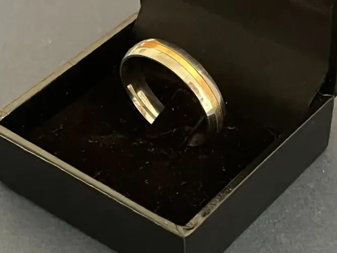 Lote de 17 Anéis Aço Inox 316l Masculino Feminino Liso Reto Prata Fio de Ouro 5mm