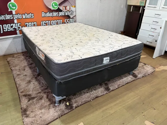 Cama box casal reforçada (entrego)