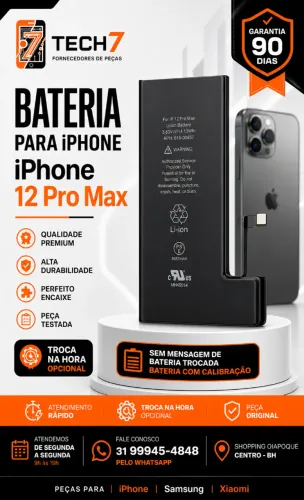 Bateria para iPhone 12 Pro Max - Garantia 90 Dias
