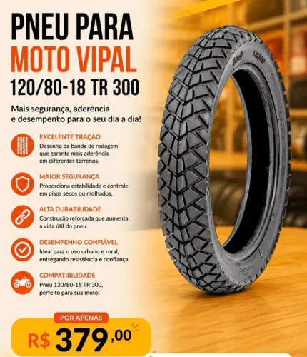 Pneu para moto novo.