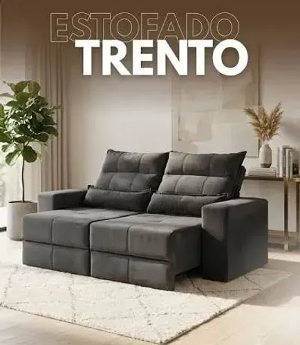 Sofá Retrátil 1.82 cm e Reclinável Trento, Assento com Molas (Novo)