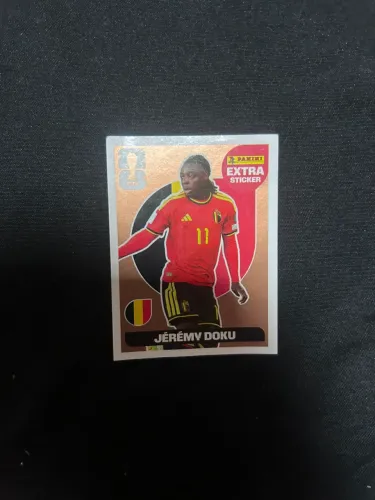 Jérémy Doku Extra Sticker Bronze Copa Do Mundo 2026