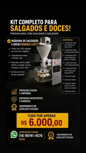 Máquina de fazer salgados e doces