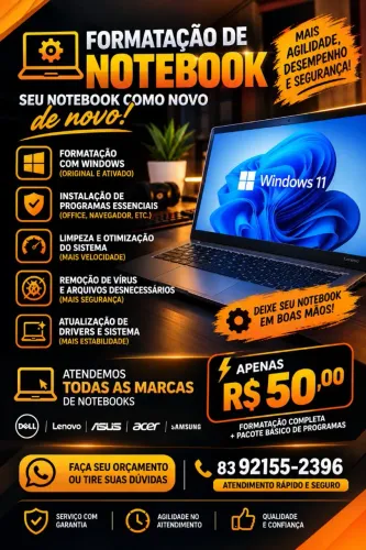 Formatação de Notebook