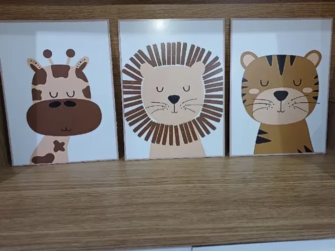 Quadro quarto bebê tema safari