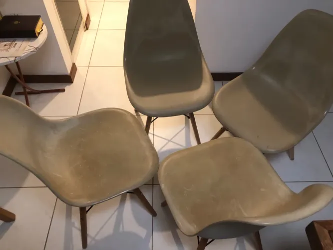 Cadeiras Eames Eiffel - Bege