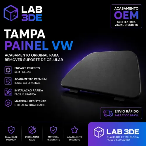 Tampa Acabamento Painel VW Compatível Polo Virtus Gol T-Cross Saveiro Up