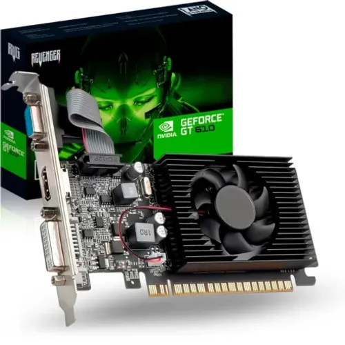 PLACA DE VIDEO GEFORCE GT 610 2GB REVENGER NVIDIA (DVI, HDMI E VGA)