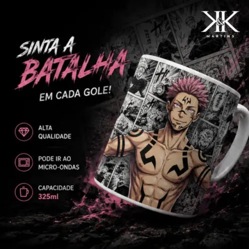 CANECA PORCELANA JUJUTSU KAISEN 325ML