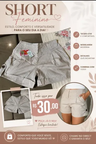 Vendo bermuda de tecido/short