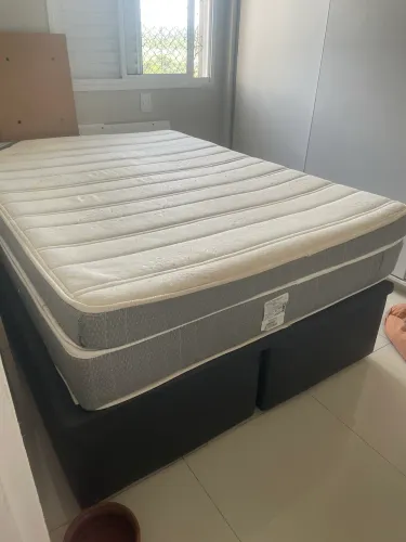 Cama baú ortobom bipartido com colchão