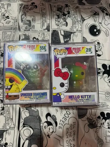 Kit Funko Pop Pride Hello Kitty #28 + SpongeBob #558 Originais