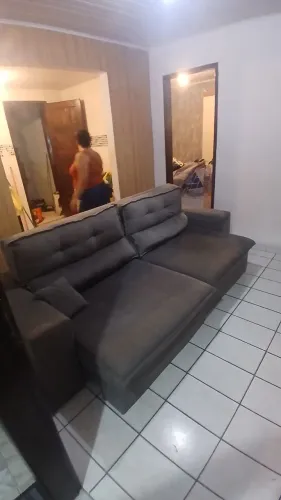 Sofá Retrátil cinza