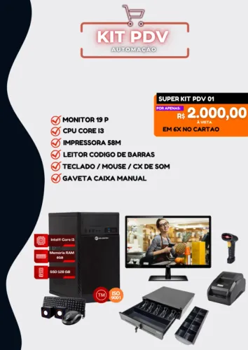 Kit PDV para automação comercial