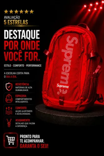 Mochila supreme vermelha