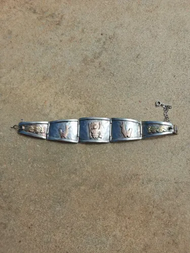 PULSEIRA PRATA PERUANA OURO