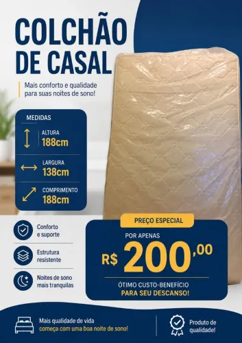 Colchão casal 200 reais 