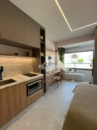 Studio com 30m², requinte e sofisticação em cada detalhe MOBILIADO.