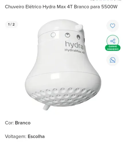 Chuveiro Hydra Hydra Max 220vols
