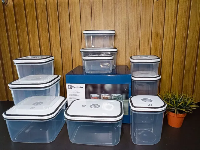 Kit Potes Herméticos Electrolux 10 Peças - Organização Completa para Cozinha